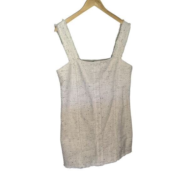 House of Harlow 1960 bounce shift dress fringe cream size L beach resort wear - Picture 1 of 5